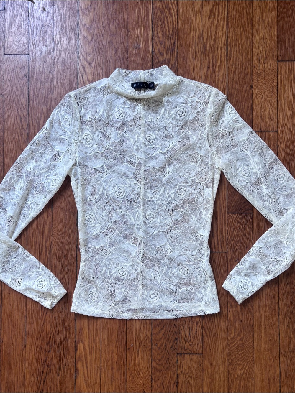Lace Long Sleeve Top XS